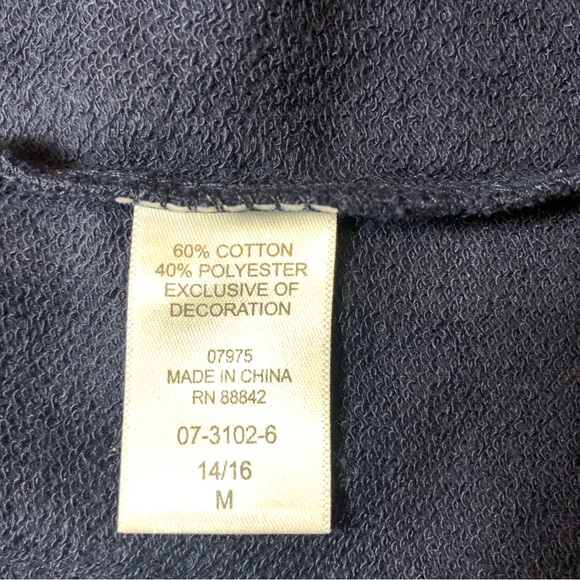 NWOT Roaman’s fleece long sleeve tunic with embroidered and sequined sleeves - Picture 7 of 9